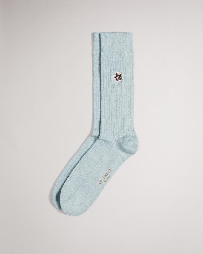 Chaussette Ted Baker Flower Embroidery Bleu Clair Homme | RRT-35943853